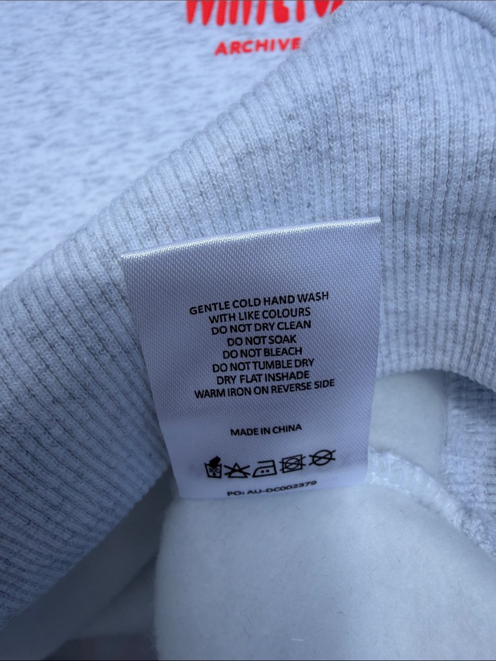 White Fox Boutique Gray Hoodie with Neon Coral Back Graphic - Picture 10 of 15